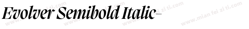 Evolver Semibold Italic字体转换